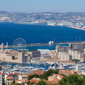 Vue du ciel de Marseille et son vieux port