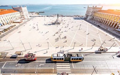 Le centre de Lisbonne au Portugual, en Europe