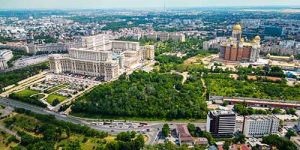 Ville de Bucarest en Roumanie.